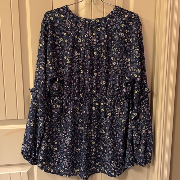 Jessica Simpson Floral Blue Blouse - Picture 2 of 4